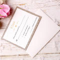 25 Stk. Los Gold-Glitter-Karten mit gedruckten + kostenlosen Umschlägen Karton Papier Glitter Glitter Hochzeitseinladung